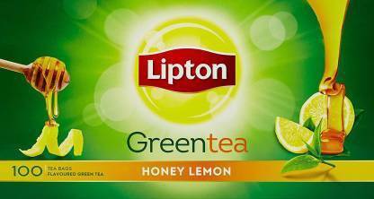 Lipton GREEN TEA ALL NATURAL GOOD FLAVOUR 100 BAGS X 1 HONEY GREEN TEA 100 P.C.S Honey, Lemon Green Tea Bags Box