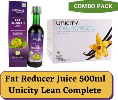 RUDRAA FOREVER Fat Reducer Juice & Unicity Lean Complete| Improves Digestion|weight lose