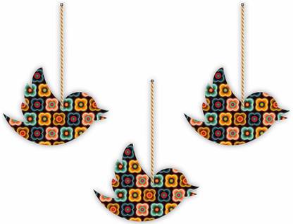 CVANU Tiny Birds (3 Piece) MDF Leser Cutout Decor for Home, Wall, Door Decor_cv11 Pack of 3