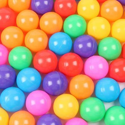 FLIPZON Pack of 50 Plastic Pool Ball for Kids Indoor Outdoor 6cm Non Toxic, BPA Free