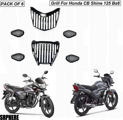 SRPHERE COMPLETE SET PLASTIC GRILLS FOR NEW HONDA CB SHINE 125 Bs6 PACK OF 6 Bike Headlight Grill