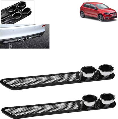 aksmit Rear Dual Tip Bumper Lip Diffuser Car Bumper Spoiler Lip Splitter For Polo Car Spoiler