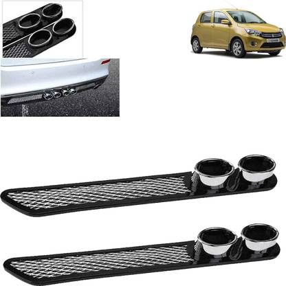 aksmit Rear Dual Tip Bumper Lip Diffuser Car Bumper Spoiler Lip Splitter For Celerio Car Spoiler