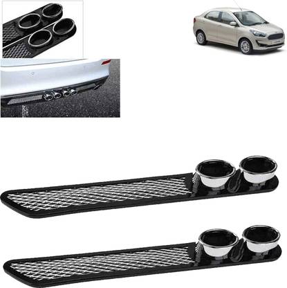 aksmit Rear Dual Tip Bumper Lip Diffuser Car Bumper Spoiler Lip Splitter For Aspire Car Spoiler