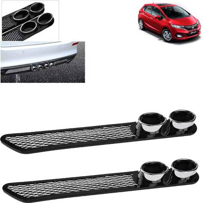 aksmit Rear Dual Tip Bumper Lip Diffuser Car Bumper Spoiler Lip Splitter For Jazz Car Spoiler