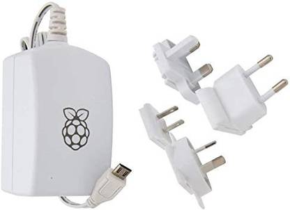 VGS MARKETINGS 5.1V, 2.5A Raspberry Pi 3B Stontronics Adapter (White) Temperature Sensor and Controller Electronic Hobby Kit