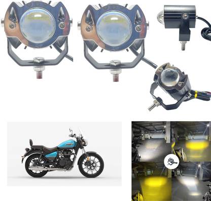 Zieozed LED Fog Lamp Unit for Royal Enfield, Honda, Yamaha, Bajaj, Hero, TVS Gixxer, Universal For Car