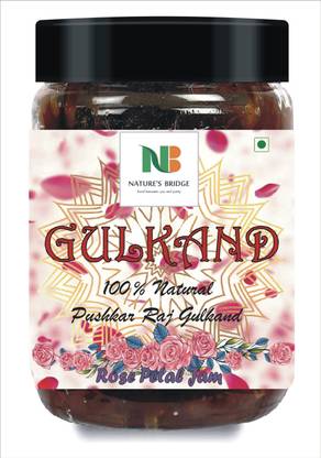 Nature's Bridge Natural Gulkand Jar Pack (800 Gm) / Pushkar Raj Gulkand / Rose Petal Jam