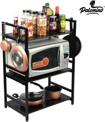 PALOMINO Containers Kitchen Rack Iron 3 Layer Microwave Rack/Kitchen Rack/Storage Rack for Home, Office, Printer Desk