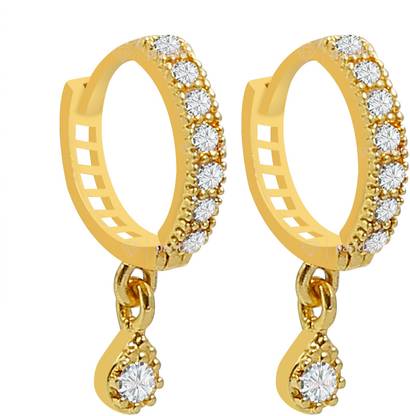 Paridhi Cubic Zirconia Gold-plated Plated Brass Nose Stud Set