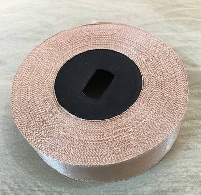 Bright Home Decor 1 Inch Light Peach Color Satin-18 Meter Beige Satin Ribbon
