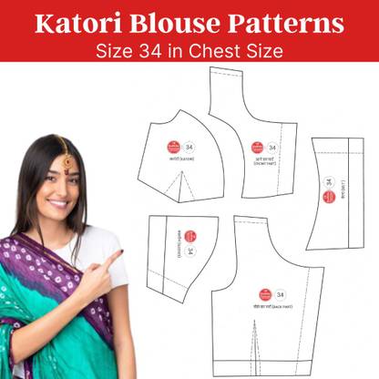 Radhika Tutorial Katori Blouse Pattern Size 34 Sewing Kit