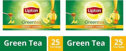 Lipton GREEN TEA HONEY LEMON TEA BAG BOX 50 P.C.S 25 X 2 PACK OF 2 Green Tea Box