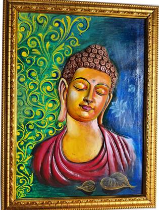 P G ART Fiber wall hanging buddha