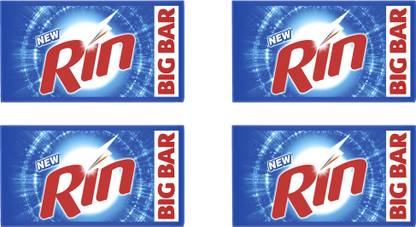 Rin Detergent Soap Detergent Bar Pack of 4 Detergent Bar