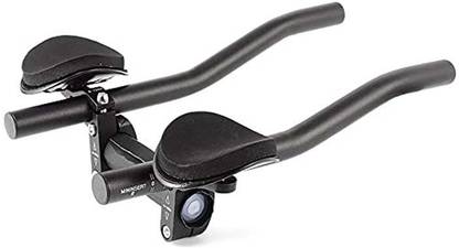 2fortheroad 60072 Bicycle Cycle Aluminum Alloy Aero Bars Armrest TT Handlebar, Black Bicycle Handle Grip