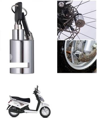 Znee Smart Lock for Bike and Motorcycle (Chrome)_Disk_Round_Lock_For Mahindra Gusto Disc Lock