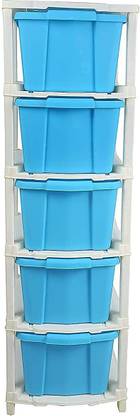 VOKAYY MULTI Layer Plastic Modular Basket Drawer Chest Storage Rack System Large Stomo Plastic Free Standing Chest of Drawers