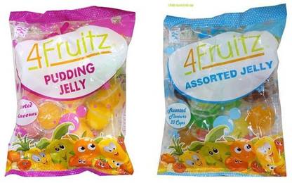 4Fruitz Assorted Pudding&Assorted Jelly300gm(Pack of 2)Imported Assorted Jelly Candy