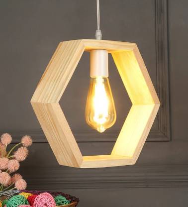 KrefihR Wooden Hexa H/L Ceiling Lamp WTH Pendant Lamp Ceiling Lamp