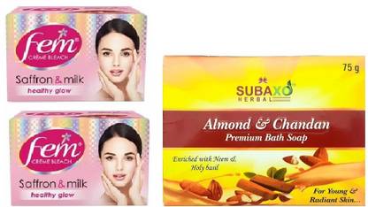 Fem SAFFRON AND MILK BLEACH 2 PC EACH 40 GM AND SUBAXO