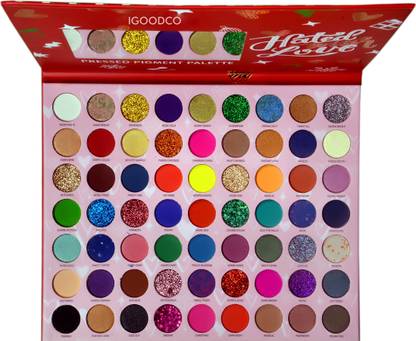 IGOODCO Pressed Pigment 63 Colors Eyeshadow Palette (Glitter,Shimmer,Matte) 69.5 g
