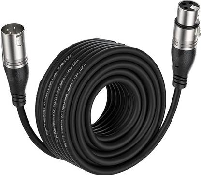 TechBlaze Professional 3 Pin XLR Male to Female Microphone Patch cable For DJ, Amplifier Double Angled XLR Patch Cable