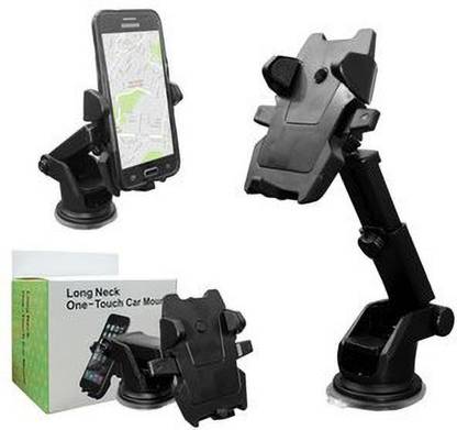 E-CANE Long neck Car mobile holder Suction cup, Adjustable ,360° Rotation for dashboard Mobile Holder