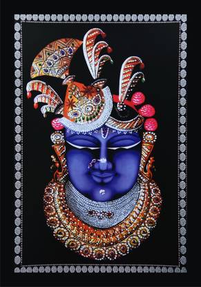 Mmory Beautiful Decorative Shri Nath Ji Wall Decor Painting Digital Reprint 12 inch x 8 inch Painting