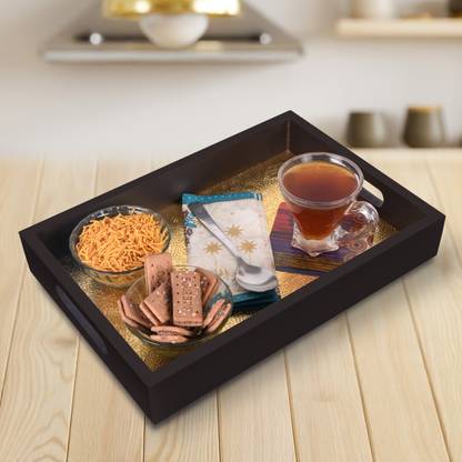 AppEasy Wooden Table Tray for Snacks, Breakfast, Center Trays for Decoration and Storage Tray
