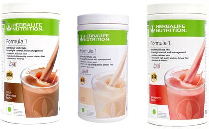 Herbalife Nutrition FORMULA 1SHAKE CHOCOLATE & VANILLA & STRAWBERRY 3 PIECESI Protein Shake
