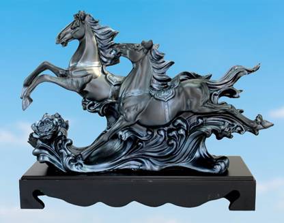 eSplanade Resin Running Horse Sculpture or Showpiece - 15 inches | Home Decor Decorative Showpiece  -  27.9 cm