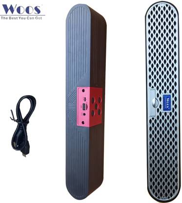 WOOS WS-999B Black Portable Wireless Bluetooth Speaker with DJ Speaker Super Bass 5 W Bluetooth Speaker