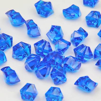 FC Dark Blue Acrylic Crystal 100g Home Decor Vase Filler Stones Decoration Regular Asymmetrical Plastic Stone