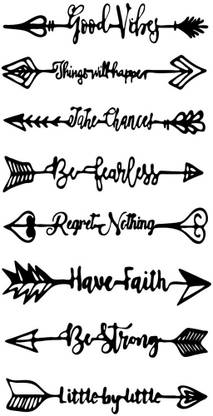 komstec Have Faith with Arrow Tattoo Strong Temporary Body Tattoo