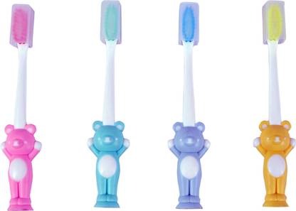Adore Basics Teddy Kids Ultra soft Kids Toothbrush with safety case Extra Soft Toothbrush