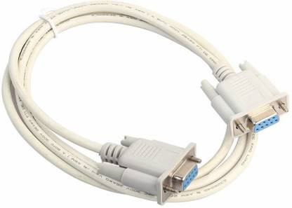 Mak World Reversible USB 2.0 5 m Serial RS232 Female to Female Modem Cable DB9 FTA Direct Connection 9 Pin 5M