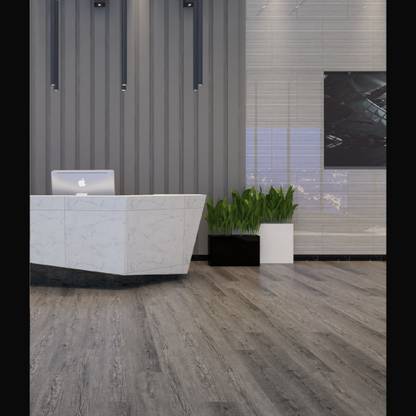 RESPONSIVE - Inspire Flooring Plank - SPC Flooring - Burnt Grey Solid Flooring