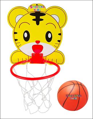 SALONYA TOYS Basket Ball kit Set with Ring for Kids,Basket Ball Hanging Board with Net & Ball Basketball Ring