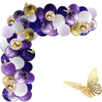 Yash Enterprises Purple Balloon Garland Kit, Purple Latex Balloons, Purple Balloon Arch Kit