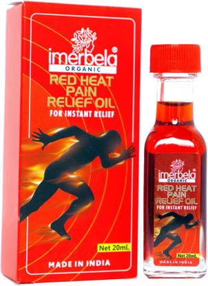 Imerbela Organic Red Heat Pain Relief Oil(20Ml)-For Instant Pain Relief Liquid