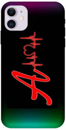 Printladder Back Cover for iPhone 11 A Name Logo A Text Printed Cover