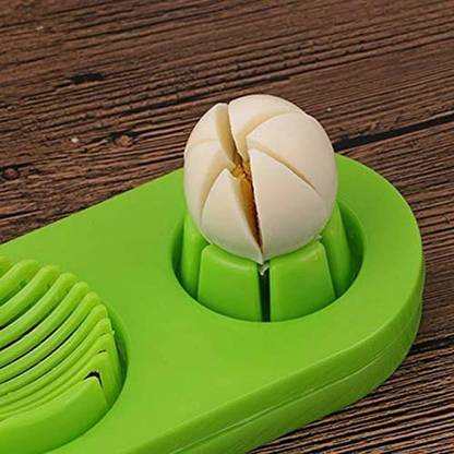 SEAHAVEN Plastic Vertical and Horizontal Egg Cutter and Slicer with Stainless Steel Electric Egg Chopper