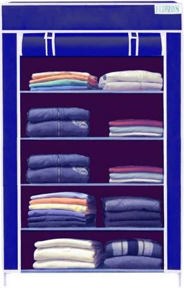 FLIPZON Multipurpose Storage Rack, 5 Layer PP Collapsible Wardrobe