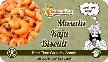 Seasonal Kart Homemade Masala Kaju Biscuit Namkeen Kaju Shape Masala Biscuit Tea Time Biscuit Spicy Biscuit