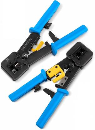 coolcold RJ45 Crimp Tool, All-in-One Crimper for Pass-Through RJ45 Crimp Tool, All-in-One Crimper for Pass-Through Manual Hydraulic Crimper