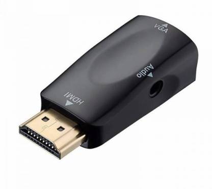 microware HDMI Cable 0.05 m HDMI to VGA Converter HDMI2VGA Connector Adapter + Audio Cable For PC Computer Laptop Desktop Tablet