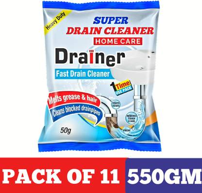 SUPER Drain cleaner Powder |Removes Clogs and Blockages in Washbasin, Sinks, Pipes Powder Drain Opener
