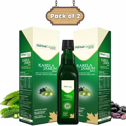 HARC Herbal Canada Pure Karela Jamun Juice | 100% Ayurvedic