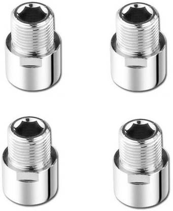 Kinik CP Brass Extension Nipple(Length 1" Inch, Thread Size 1/2" Inch)(Pack of 4) Faucet Line